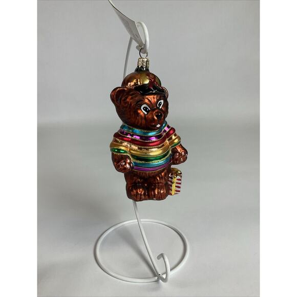 Christmas Ornament 1999 Christopher Radko "Cubby's Rainbow" Bear - Picture 11 of 12